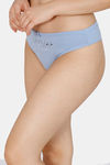 Zivame Low Rise Zero Coverage Thong - Blue Heron — thumbnail 3